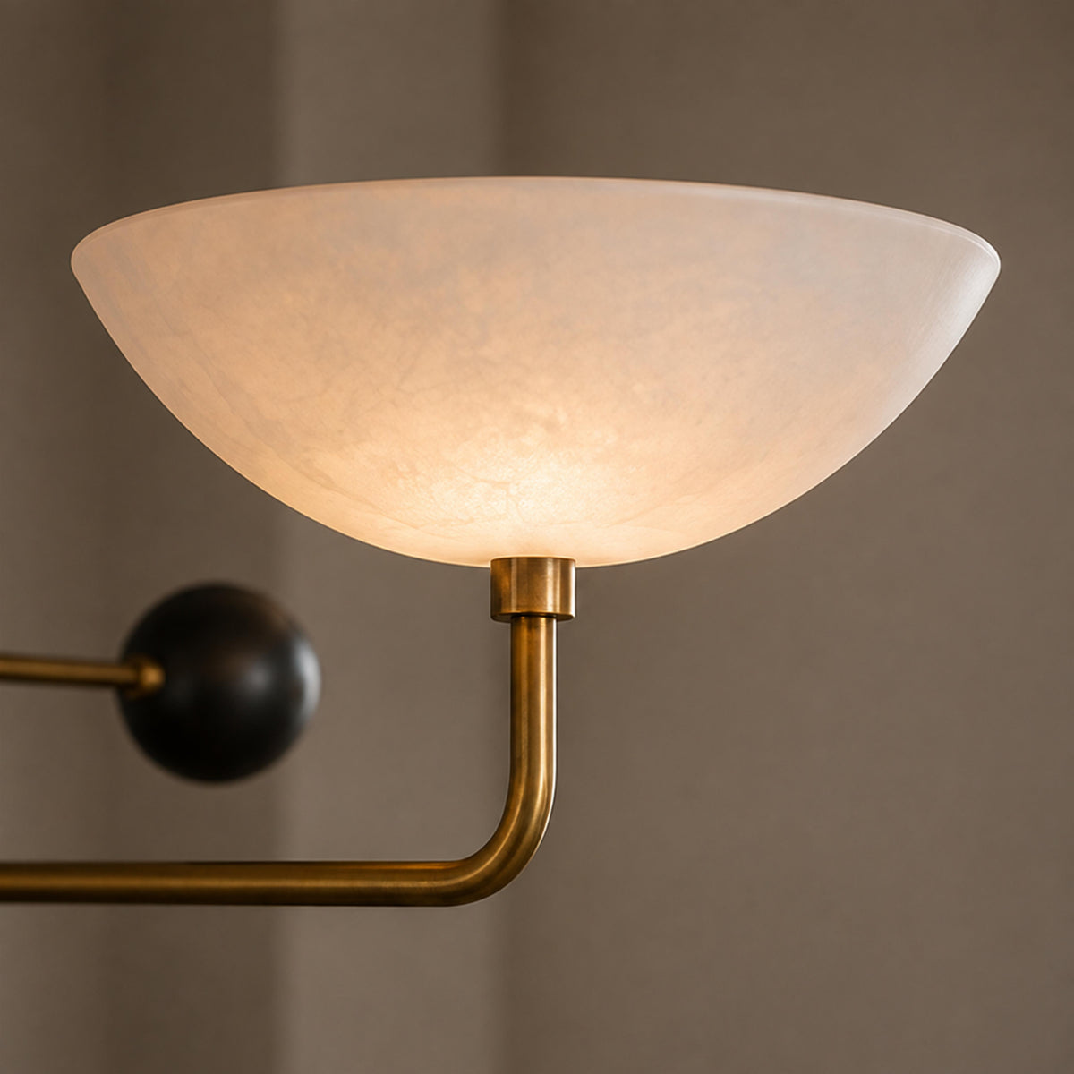 Modern Nautical Chandelier Hanging Light Adjustable Height Antique Brass Metal LED