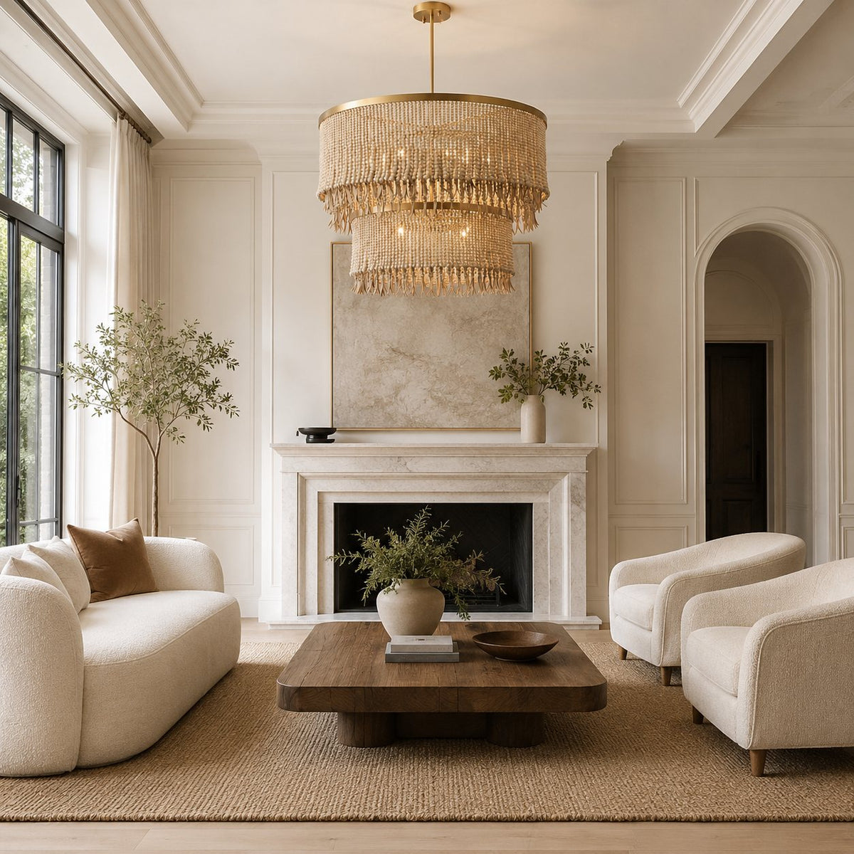 Modern Chandelier Light Adjustable Dimmable Metal Glass Pendant Fixture for Dining Room