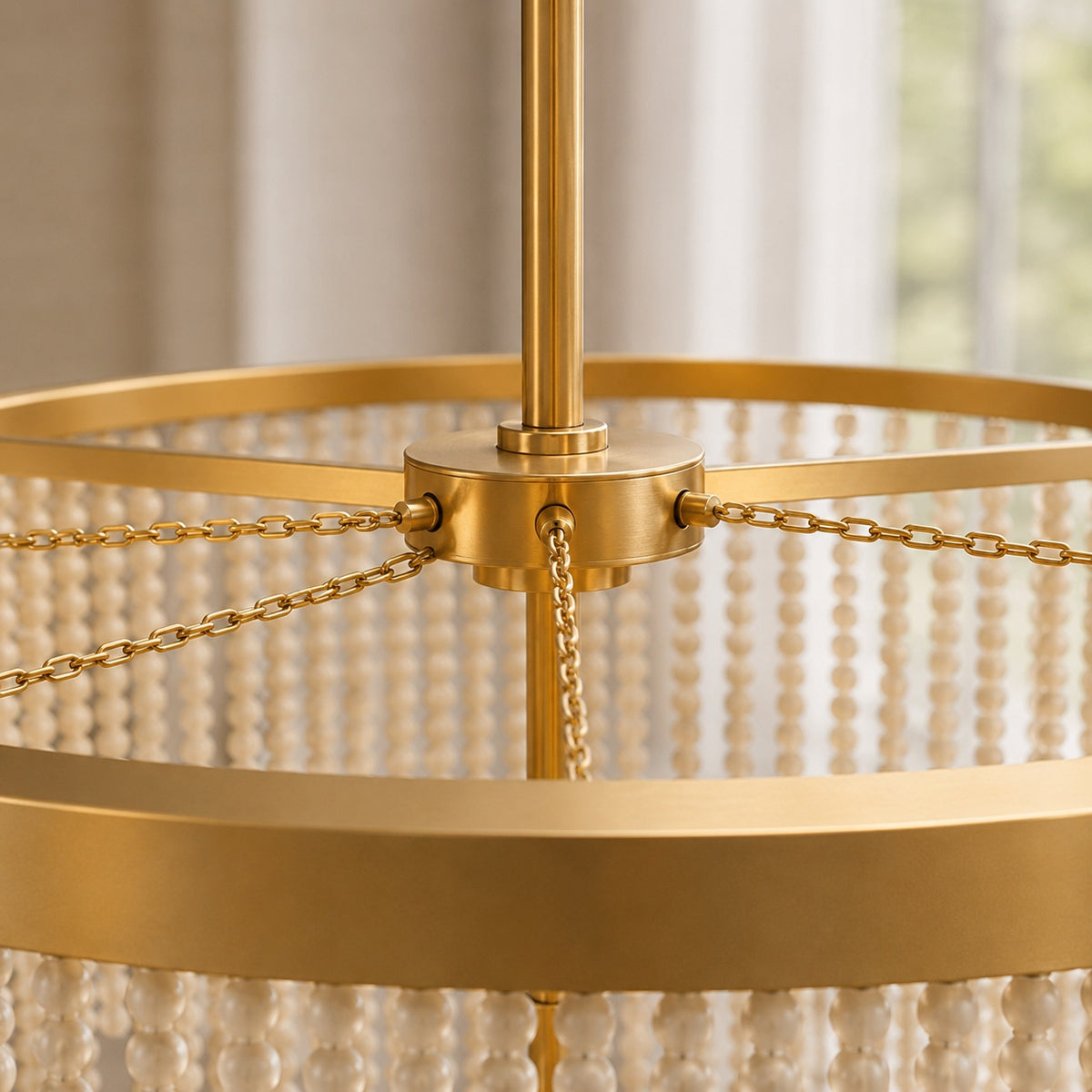 Modern Chandelier Light Adjustable Dimmable Metal Glass Pendant Fixture for Dining Room