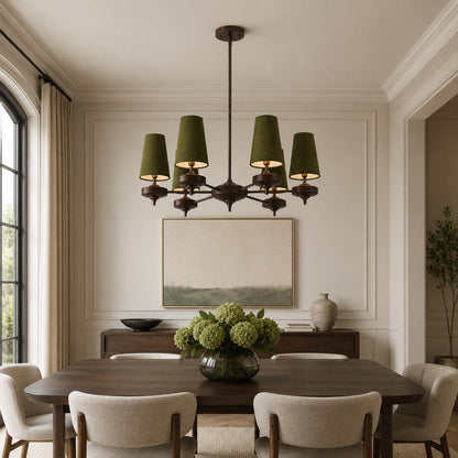 Modern Chandelier Hanging Light Fixture Antique Bronze Metal LED for Elegant Illumination