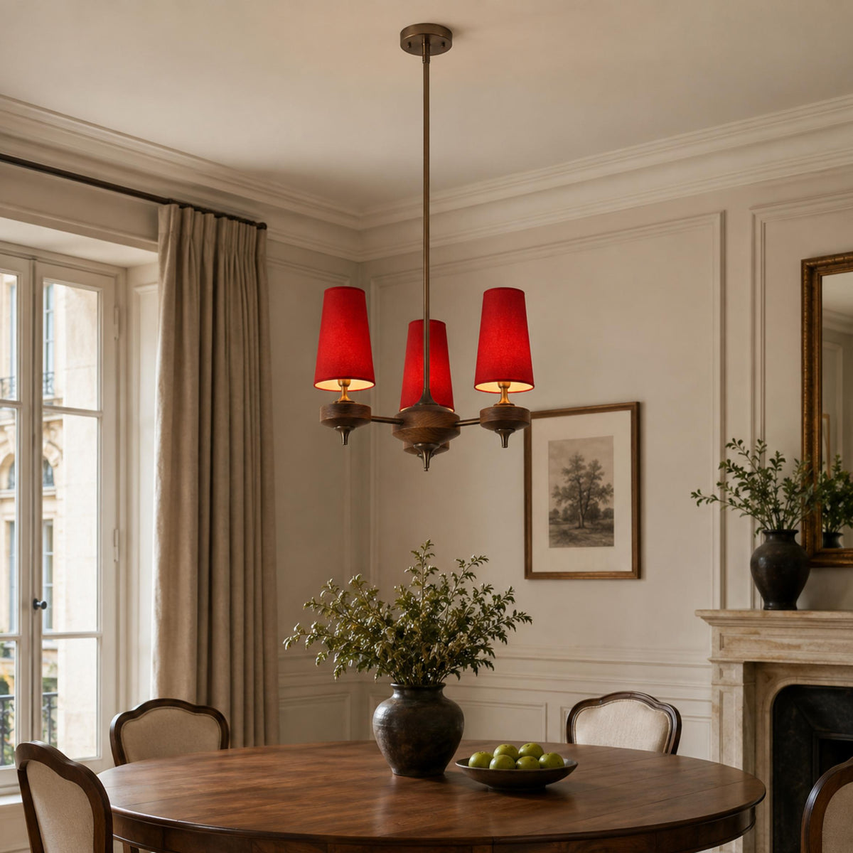 Modern Chandelier Hanging Light Fixture Antique Bronze Metal LED for Elegant Illumination