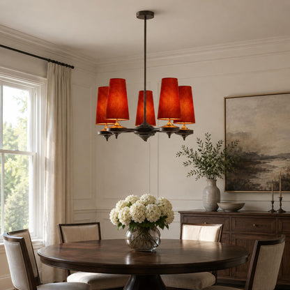 Modern Chandelier Hanging Light Fixture Antique Bronze Metal LED for Elegant Illumination