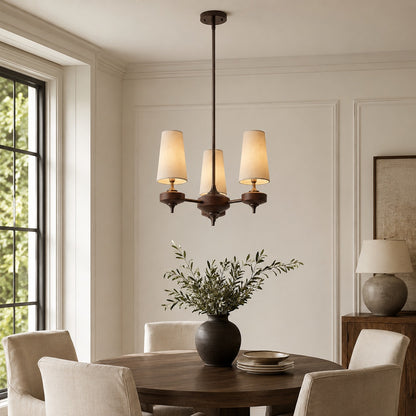 Modern Chandelier Hanging Light Fixture Antique Bronze Metal LED for Elegant Illumination