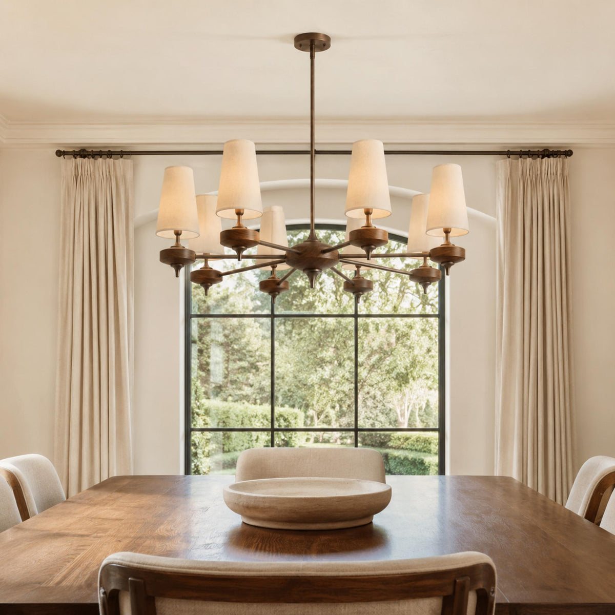 Modern Chandelier Hanging Light Fixture Antique Bronze Metal LED for Elegant Illumination