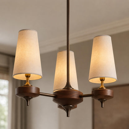 Modern Chandelier Hanging Light Fixture Antique Bronze Metal LED for Elegant Illumination