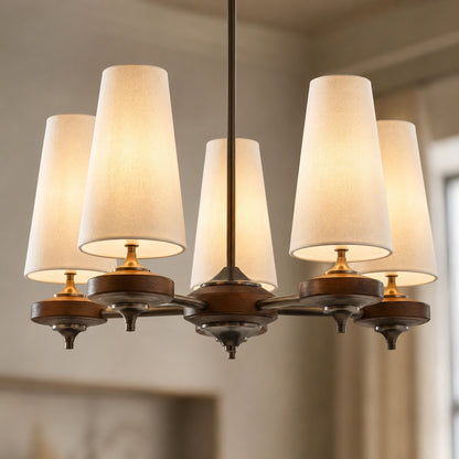 Modern Chandelier Hanging Light Fixture Antique Bronze Metal LED for Elegant Illumination