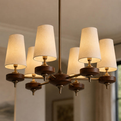 Modern Chandelier Hanging Light Fixture Antique Bronze Metal LED for Elegant Illumination