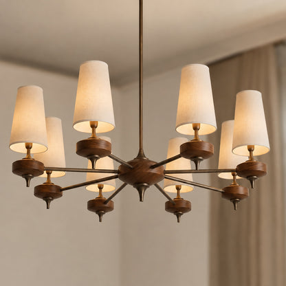Modern Chandelier Hanging Light Fixture Antique Bronze Metal LED for Elegant Illumination