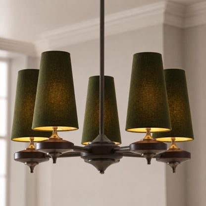 Modern Chandelier Hanging Light Fixture Antique Bronze Metal LED for Elegant Illumination
