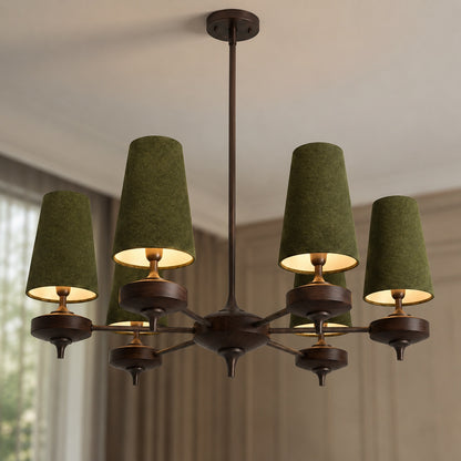 Modern Chandelier Hanging Light Fixture Antique Bronze Metal LED for Elegant Illumination