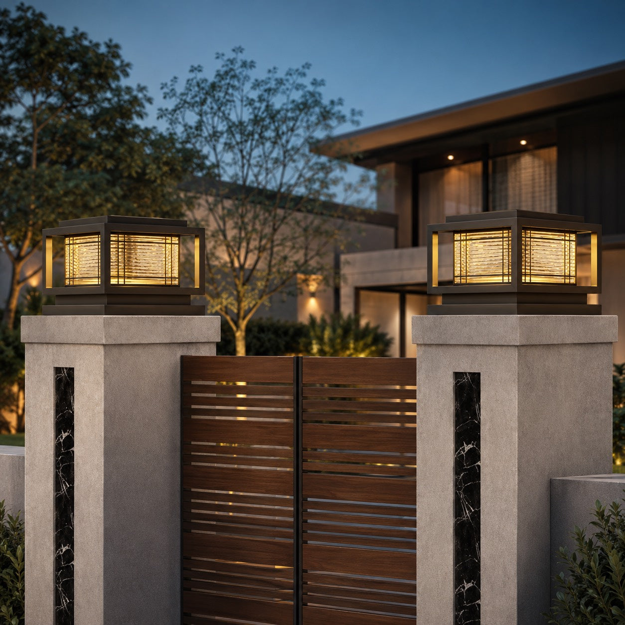 Solar Powered Modern Minimalist Outdoor Wall Light Waterproof LED Garden Fixture