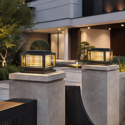Solar Powered Modern Minimalist Outdoor Wall Light Waterproof LED Garden Fixture