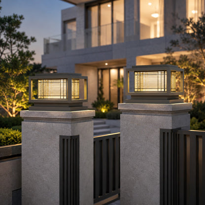Solar Powered Modern Minimalist Outdoor Wall Light Waterproof LED Garden Fixture