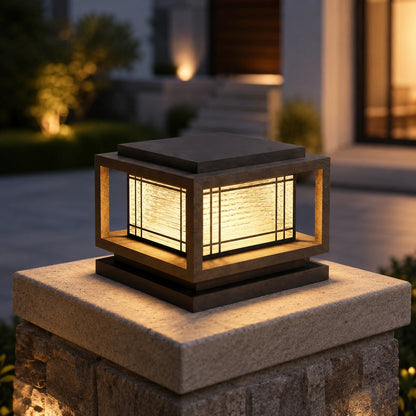 Solar Powered Modern Minimalist Outdoor Wall Light Waterproof LED Garden Fixture