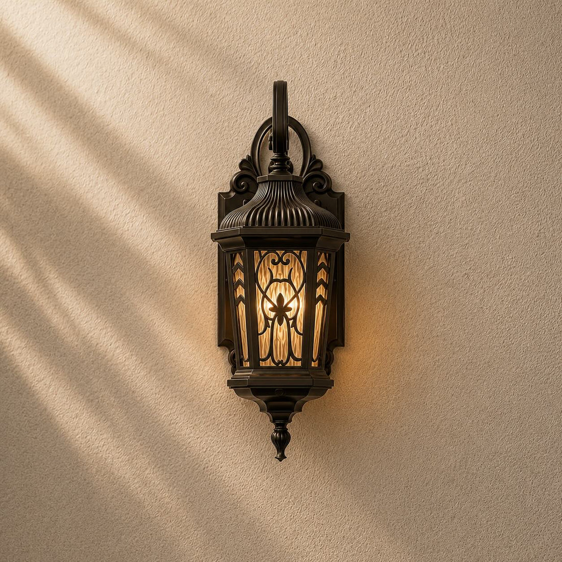 Vintage Outdoor Wall Light Waterproof Die-Cast Aluminum Glass LED Fixture for Exterior Spaces