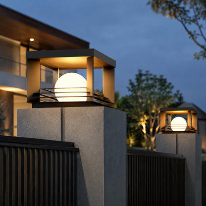 Solar Outdoor Pillar Light Waterproof 25CM Adjustable Brightness E27 LED for Garden Pathway