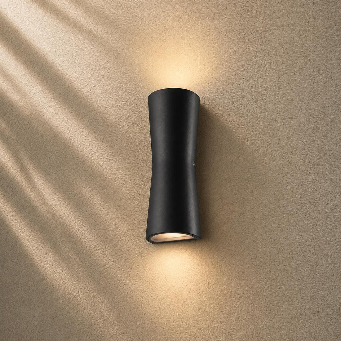 Modern Outdoor Wall Light Fixture Waterproof Hardwired Metal Acrylic LED Torch Design