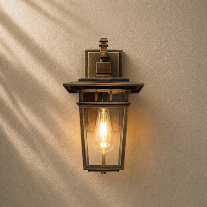 Modern Outdoor Wall Sconce Waterproof Aluminum Glass E27 Bulb for Patio Porch