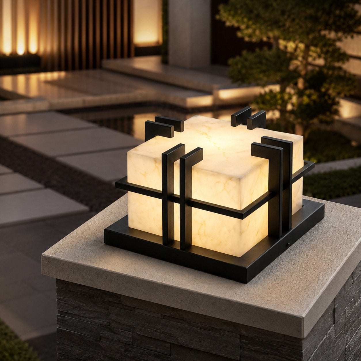 Modern Outdoor Landscape Light Pillar IP65 Waterproof LED Garden Light for Courtyard Pathway