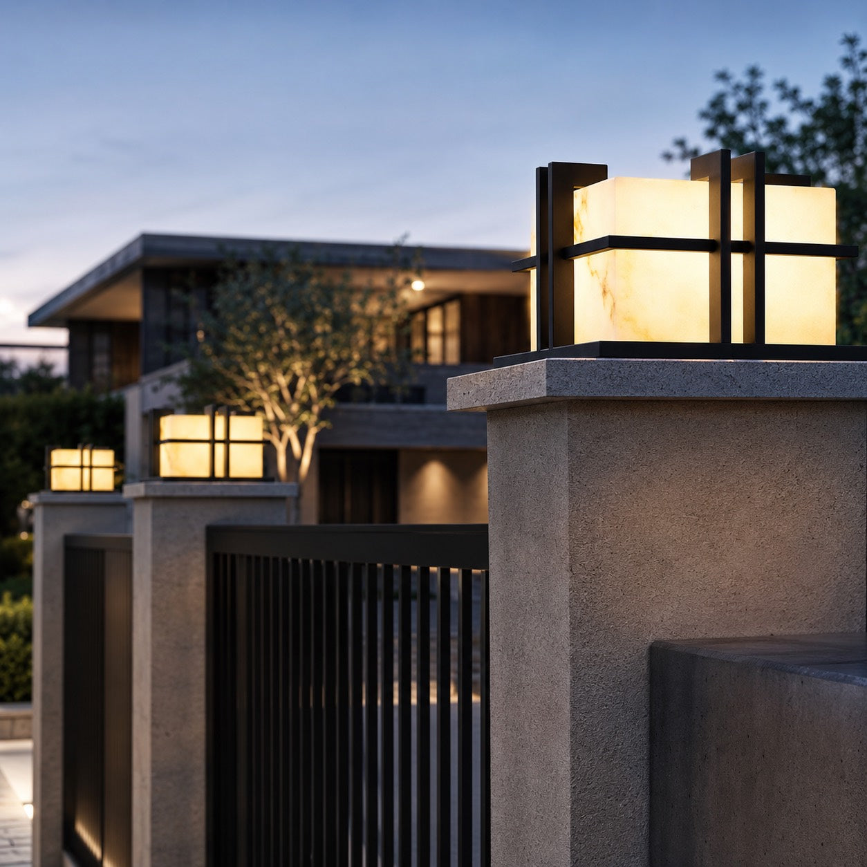Modern Outdoor Landscape Light Pillar IP65 Waterproof LED Garden Light for Courtyard Pathway