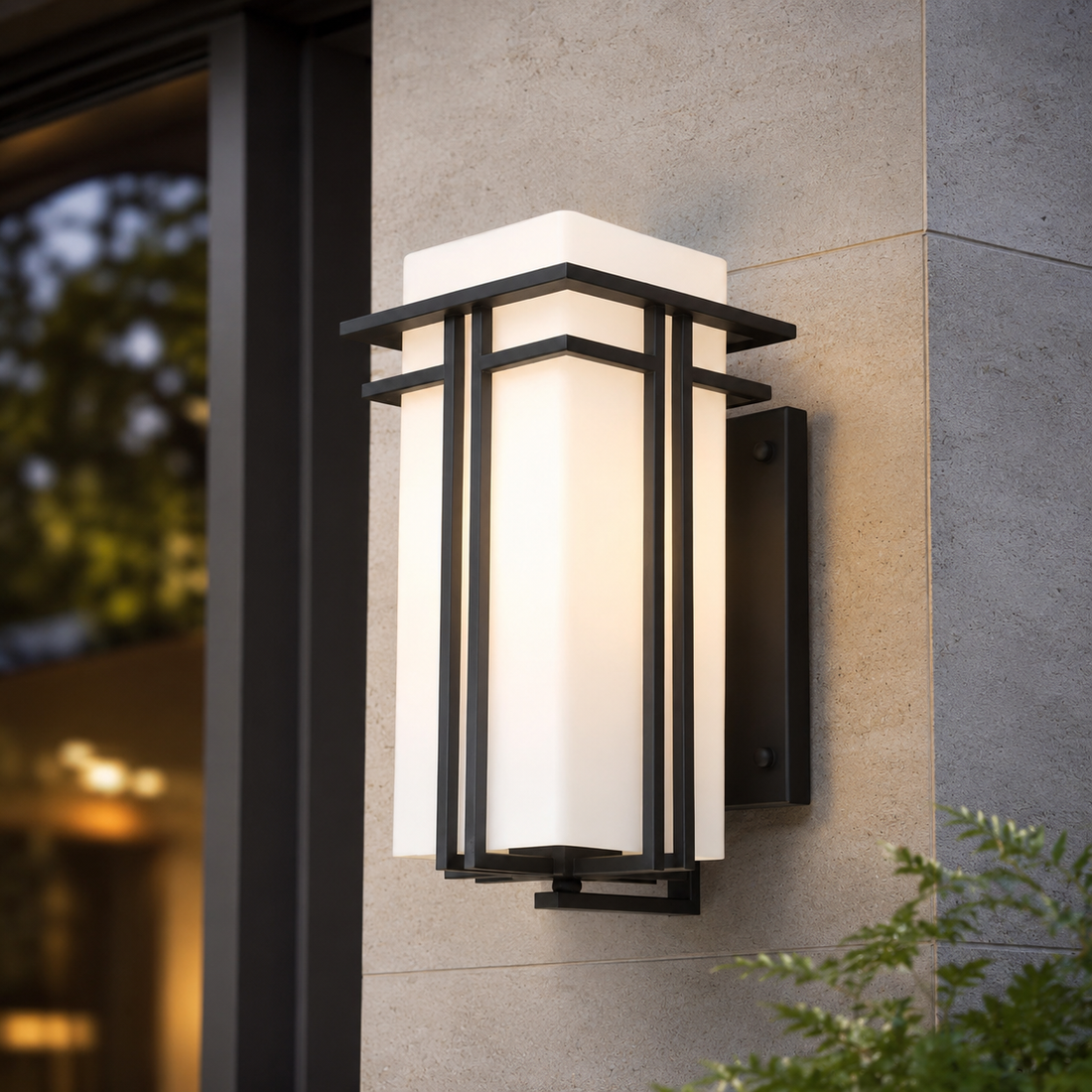 Industrial Outdoor Wall Light Weatherproof Wall Mounted Iron and Glass with E26/E27 Bulb Compatibility