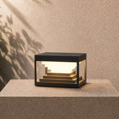 Outdoor Pillar Lights Modern Stainless Steel Waterproof LED 360° Beam Angle