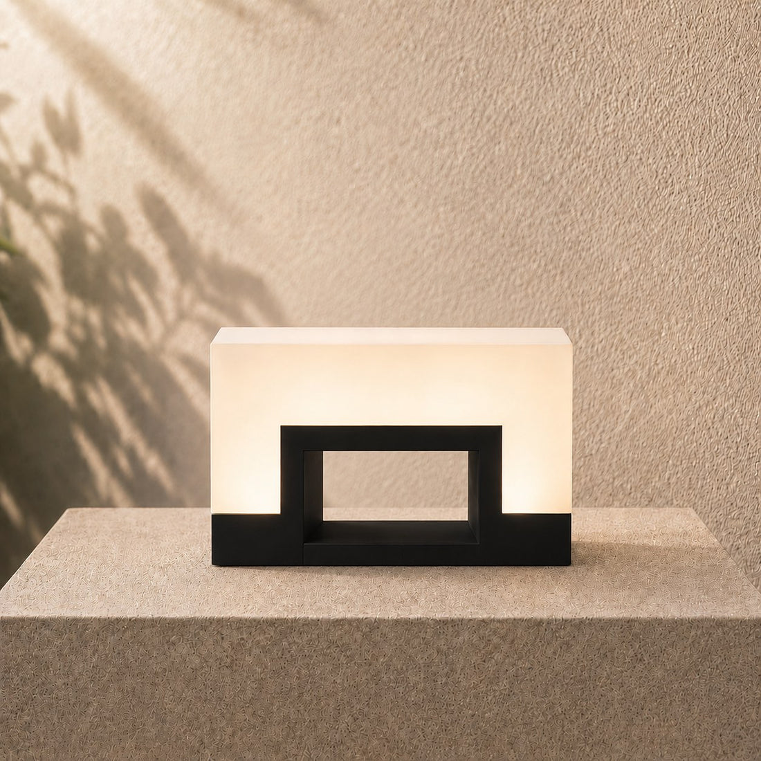 Modern Square Outdoor Pillar Light Stainless Steel LED Waterproof Solar Lights Garden