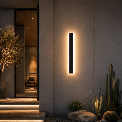 Modern Outdoor Wall Light Waterproof Aluminum Sconce Dimmable Adjustable Length Exterior Lighting
