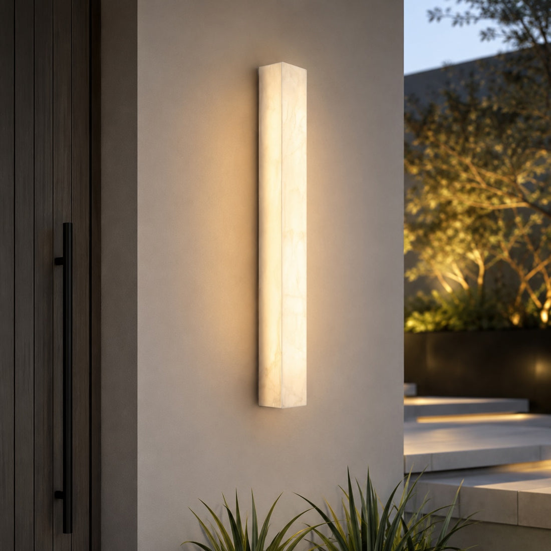 Modern Outdoor Wall Light Weather-Resistant Resin Wall Mounted LED IP65 for Patios and Entrances