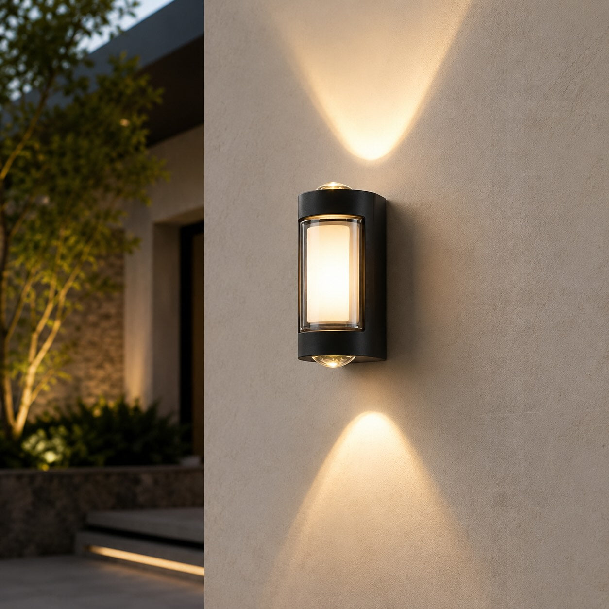 Minimalist Outdoor Wall Light Fixture Waterproof Metal Up Down LED for Exterior Illumination