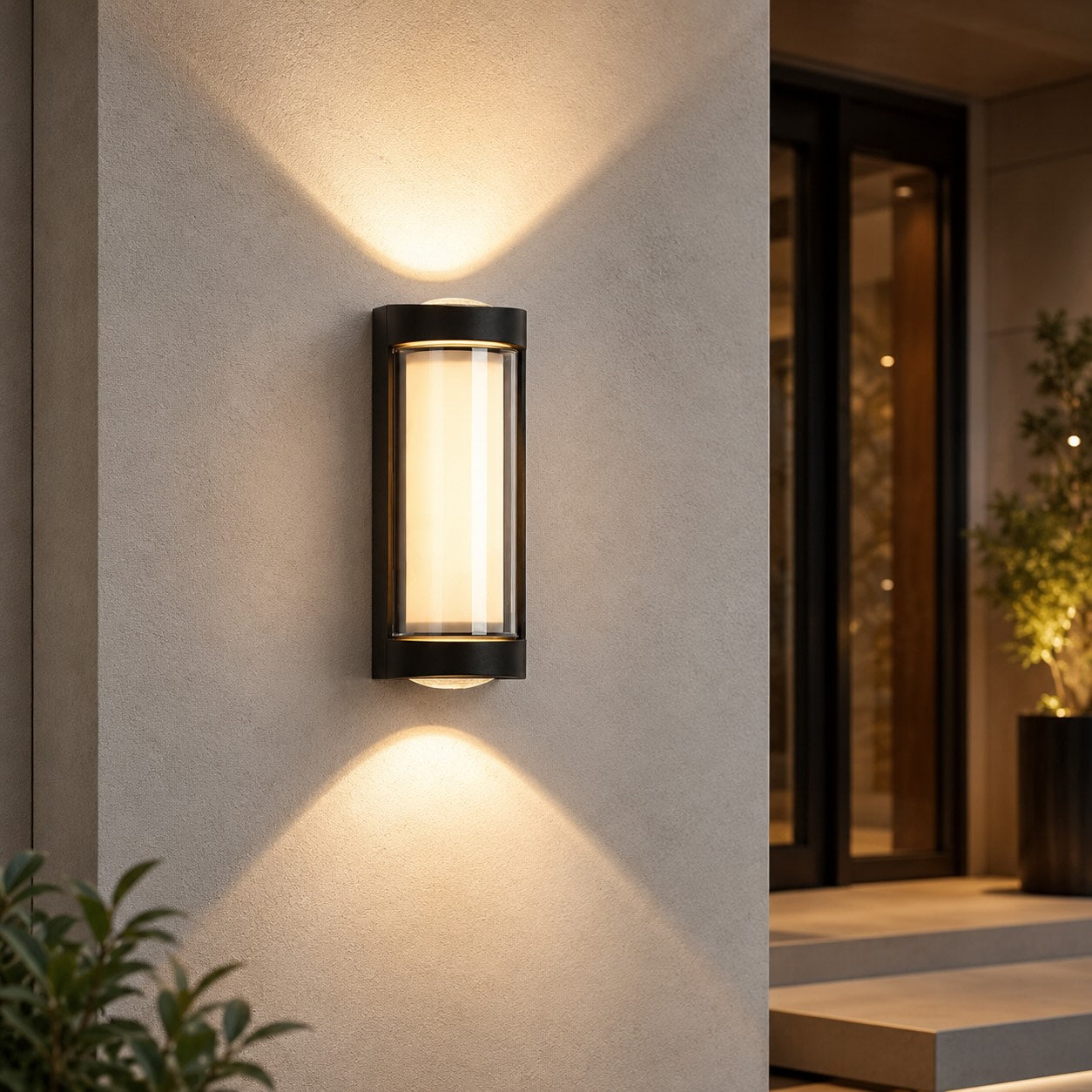 Minimalist Outdoor Wall Light Fixture Waterproof Metal Up Down LED for Exterior Illumination
