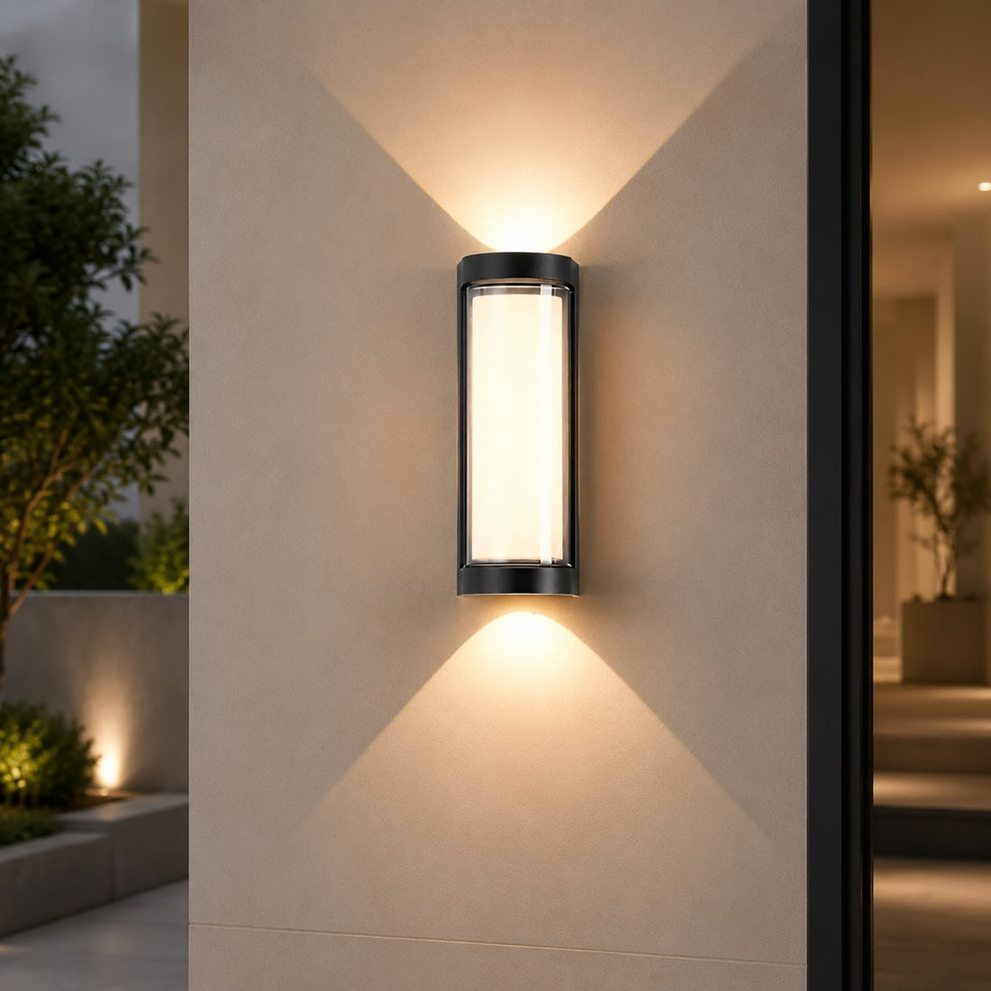 Minimalist Outdoor Wall Light Fixture Waterproof Metal Up Down LED for Exterior Illumination
