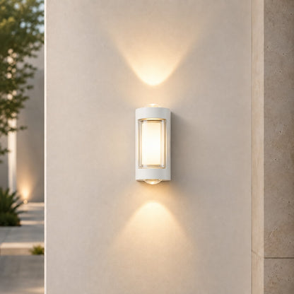 Minimalist Outdoor Wall Light Fixture Waterproof Metal Up Down LED for Exterior Illumination