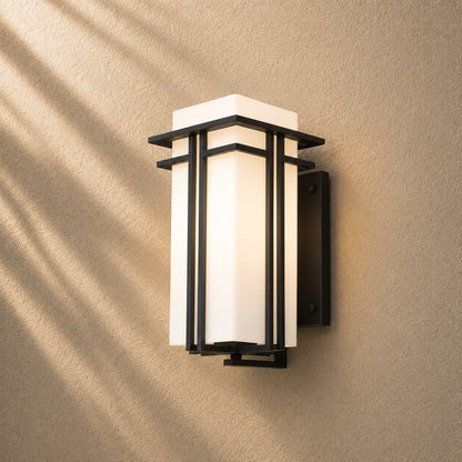 Industrial Outdoor Wall Light Weatherproof Wall Mounted Iron and Glass with E26/E27 Bulb Compatibility