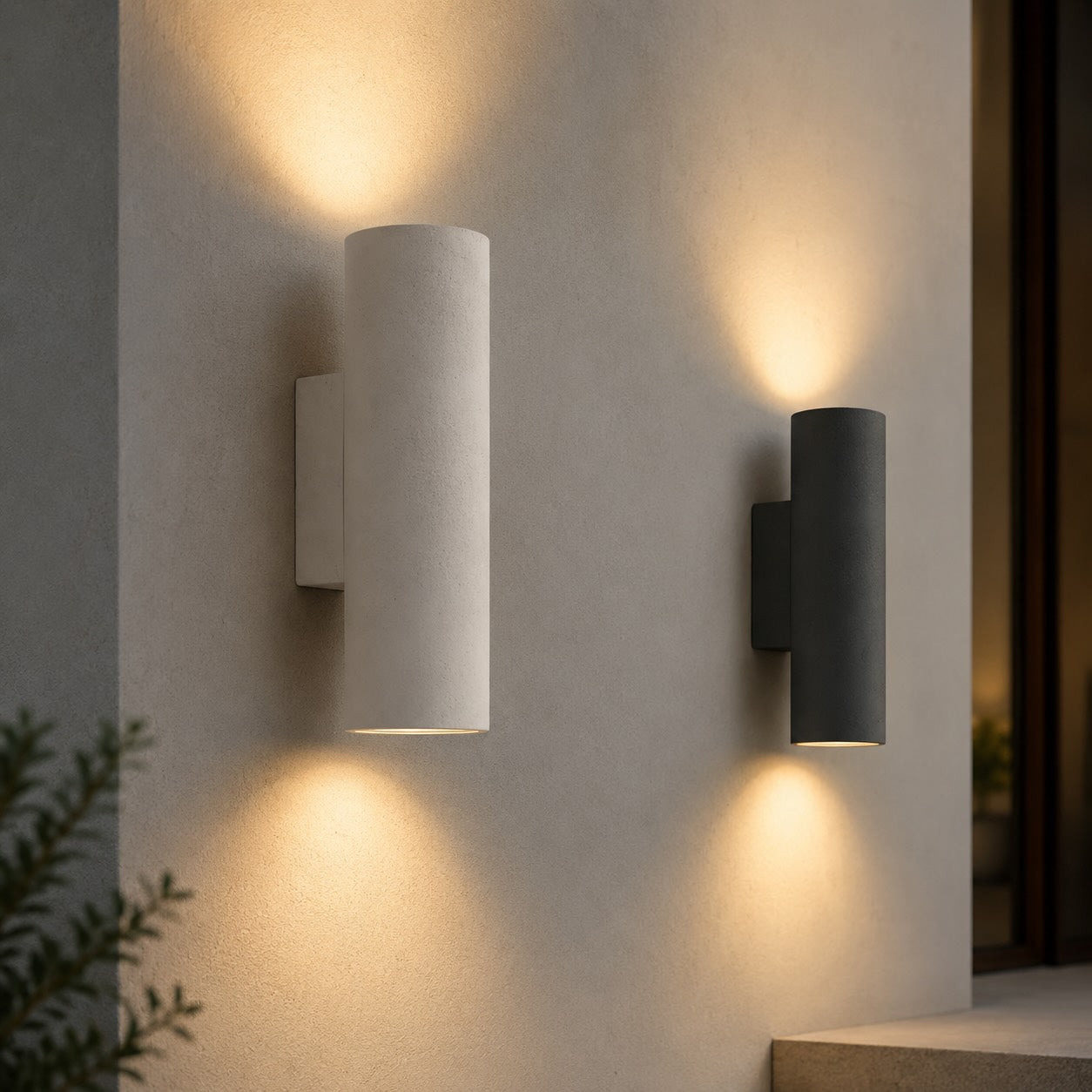 Modern Minimalist Wall Light Outdoor Wall Mounted Cement Fixture with IP54 Weather Resistance