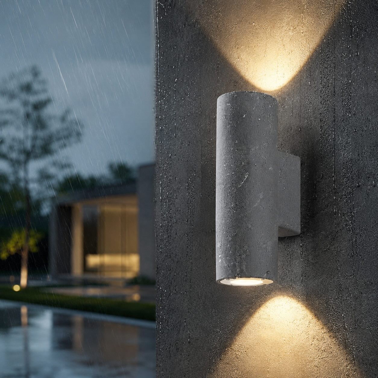 Modern Minimalist Wall Light Outdoor Wall Mounted Cement Fixture with IP54 Weather Resistance
