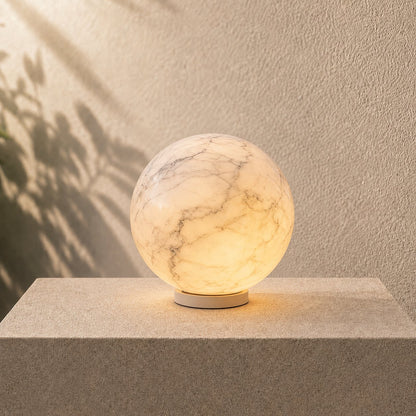 Minimalist Outdoor Pillar Light Wall Mounted Faux Marble Adjustable Tri-Color LED Waterproof