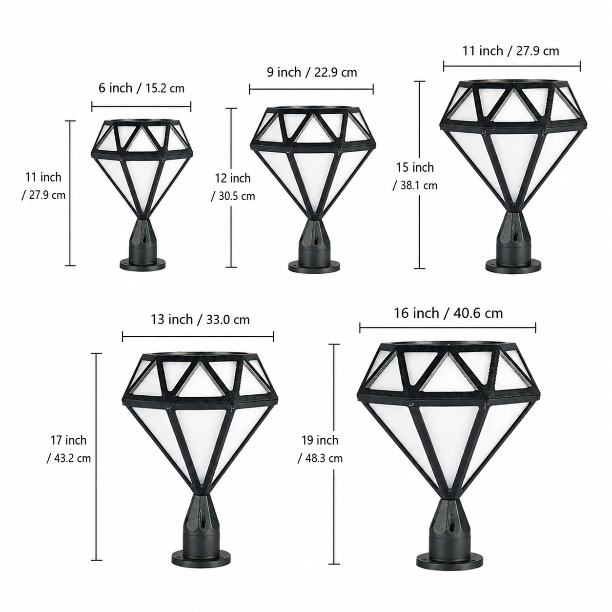Modern Outdoor Pillar Light Aluminum Waterproof LED 3000K Warm White for Garden and Landscape Lighting