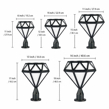 Modern Outdoor Pillar Light Aluminum Waterproof LED 3000K Warm White for Garden and Landscape Lighting