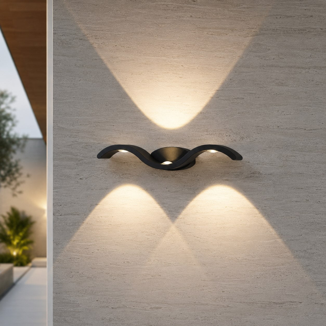 Modern Waterproof Outdoor Wall Light Fixture Alloy LED Adjustable for Enhanced Illumination