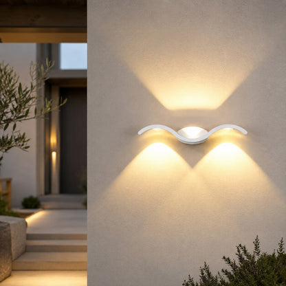Modern Waterproof Outdoor Wall Light Fixture Alloy LED Adjustable for Enhanced Illumination