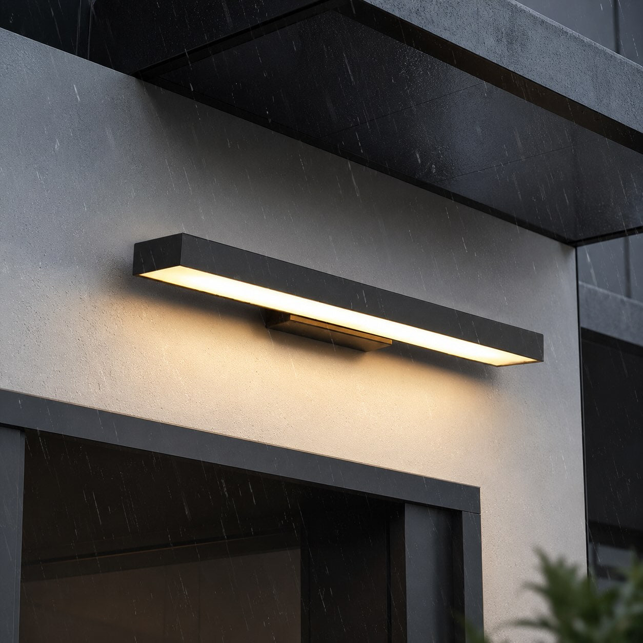 Modern LED Outdoor Wall Light Motion Sensor Rectangular Stainless Steel IP65 Waterproof