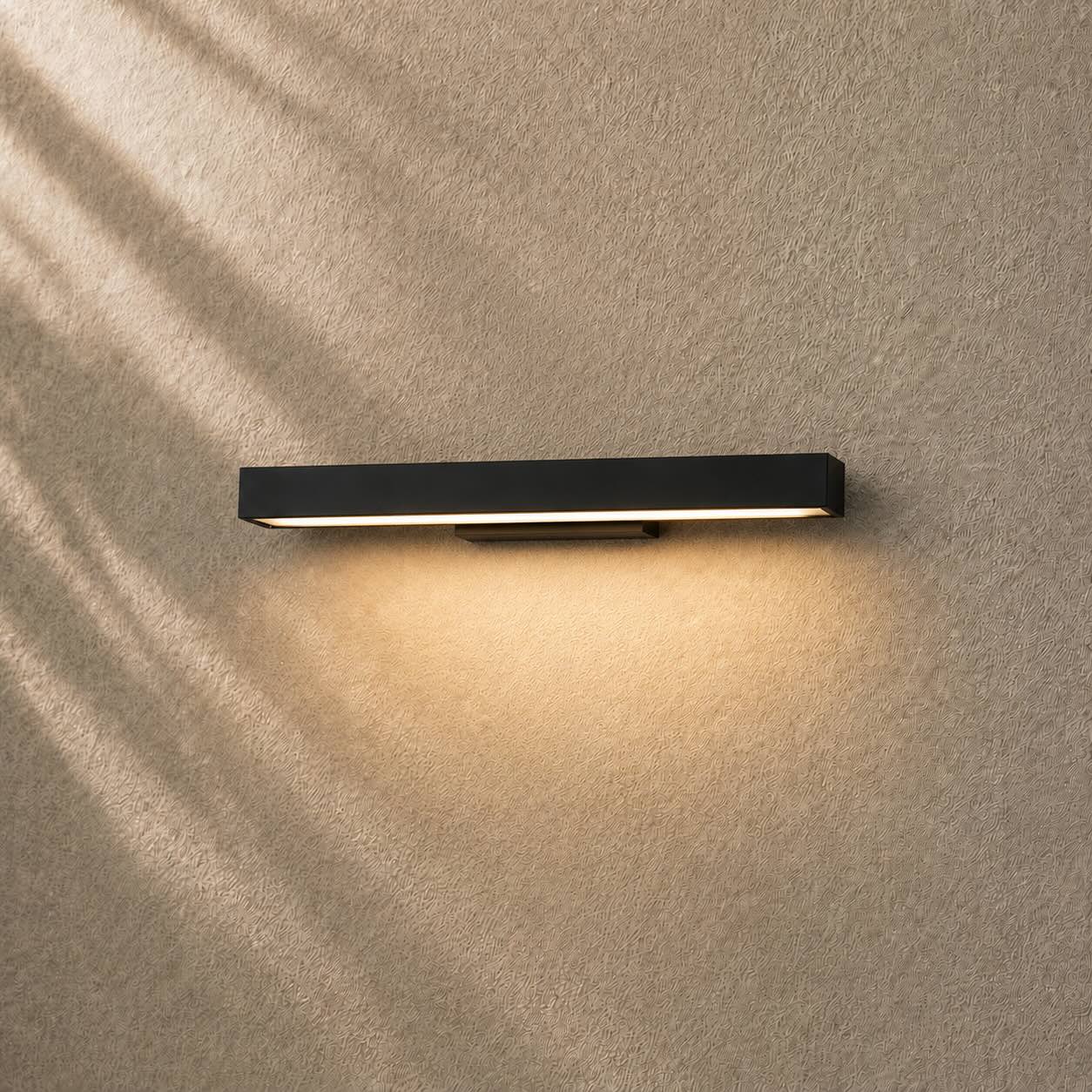 Modern LED Outdoor Wall Light Motion Sensor Rectangular Stainless Steel IP65 Waterproof