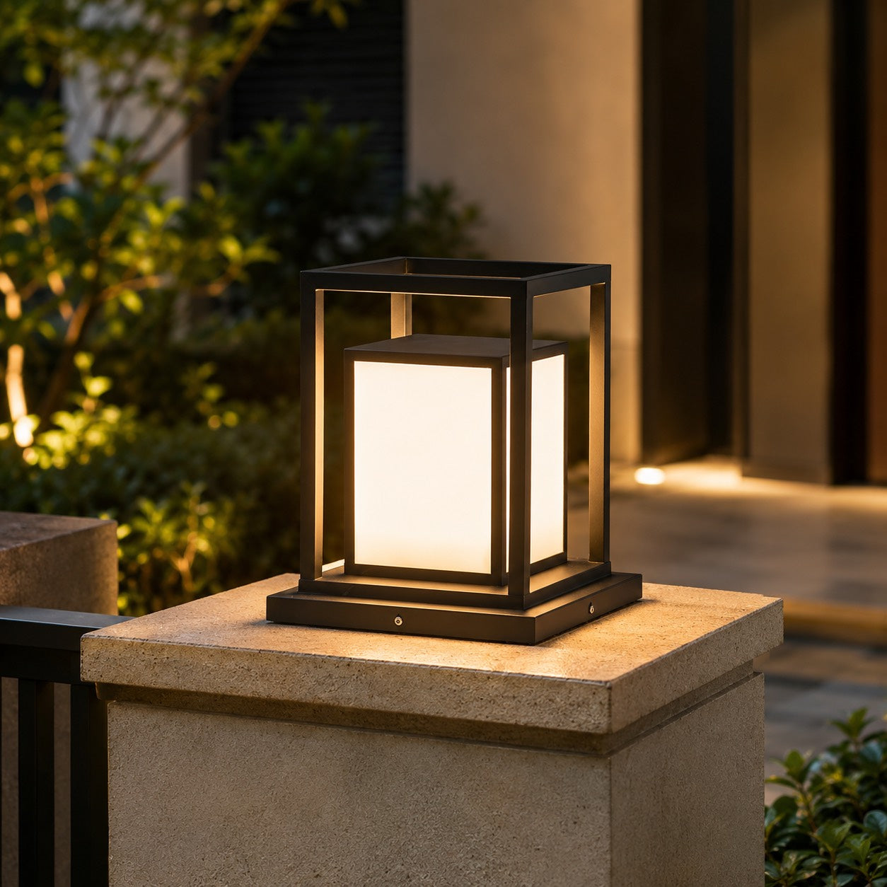 Solar Outdoor Wall Light Waterproof Stainless Steel Acrylic LED 3000K Warm White IP65