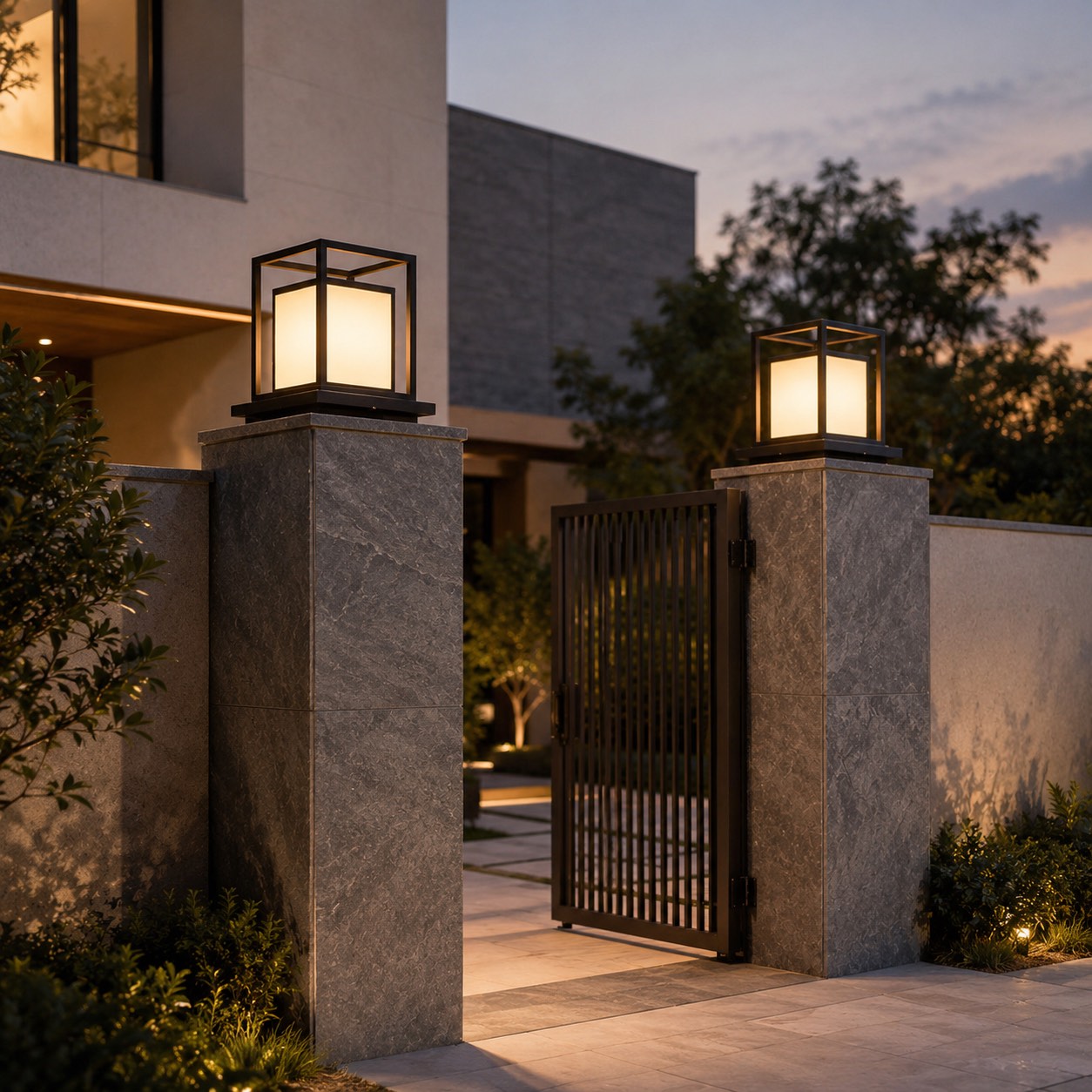 Solar Outdoor Wall Light Waterproof Stainless Steel Acrylic LED 3000K Warm White IP65