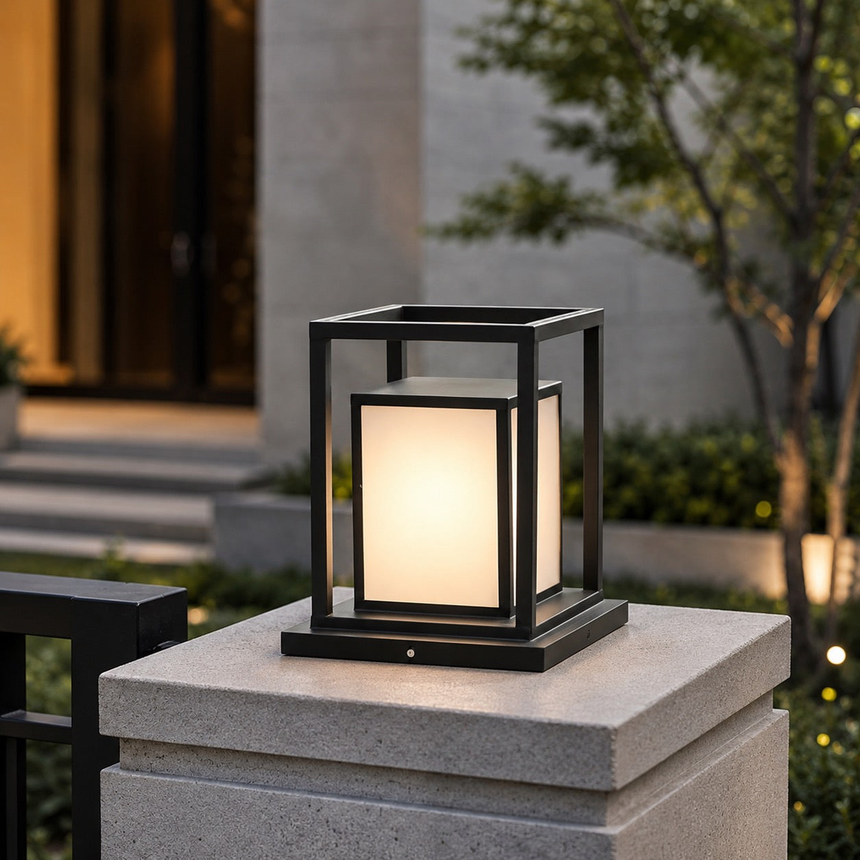 Solar Outdoor Wall Light Waterproof Stainless Steel Acrylic LED 3000K Warm White IP65
