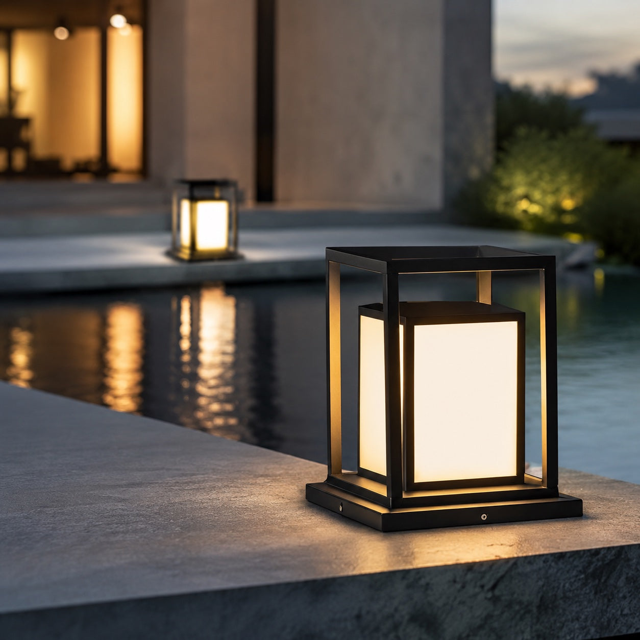 Solar Outdoor Wall Light Waterproof Stainless Steel Acrylic LED 3000K Warm White IP65