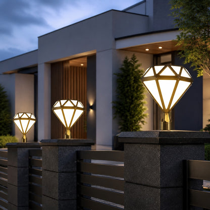 Modern Outdoor Pillar Light Aluminum Waterproof LED 3000K Warm White for Garden and Landscape Lighting