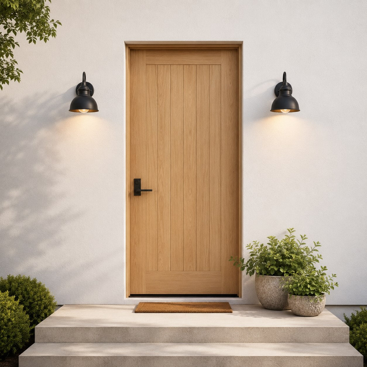 Modern Outdoor Wall Light Waterproof Iron Wall Mounted LED 3000K Warm Glow