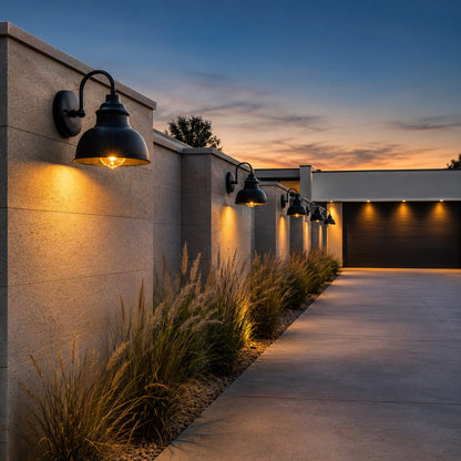 Modern Outdoor Wall Light Waterproof Iron Wall Mounted LED 3000K Warm Glow
